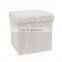 Customized Hot sale !!! modern and fashion living room furniture Corduroy foldable storage stool ottoman square