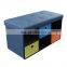 Modern design wholesale china supplier soft storage box foot stool foldable pattern ottoman drawer