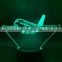 3D Lamp plane airbus best model present for children bright base hot selling USB/battery operated led night light lamp