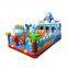 Children Funny Shark Castle Slide Park Inflatable Bouncy Trampoline Fun City Playground, Inflatable Amusement Park Slider