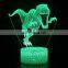 Многоцветный сменный 3D визуальный LED-стойка 3D ночной светильник