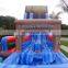 Water Wheel Inflatable Slide Water, Backyard Inflatable Marble Water Slides With Pool