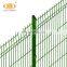 Powder Coated Construction Fence Square Post 3D Wire Mesh Fence