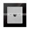 Type 86 UK/EU Standard TV Wall Socket Gold/Red/Blcak Tempered Glass Panel 86*86mm Socketes and Switches Electrical 16A