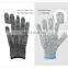 Dark blue HPPE stainless steel wire cut resistant grade 5 cut resistant gloves