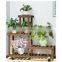 K&B cheap popular home decor hot solid wood flower pot stand with wheel