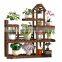 K&B hot home decor wholesale modern solid wood flower pot stand with wheel