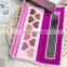 High pigmented Vegan cosmetics paper heart magnet closure tag empty shadow eyeshadow case palette