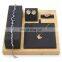 High End luxury women necklace bangle and earrings  custom design with logo display jewelry wooden jewelry display