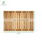 100% Angled Bamboo Non-Slip Rectangular Spa Bath Mat for Bathroom Showers, Bathtubs, Floors