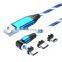 Hot selling 540 degree Rotation Wholesale 3 in 1 Connectors Magnetic Usb Cable Charging Cable For Smartphone