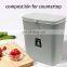 Hanging Trash Can with Lid for Kitchen Installable indoor compost bucket Cupboard Wall-mounted trash bin