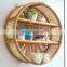 New Arrival Natural Rattanly 2-tier Round Wall Shelf Wicker Wall Hanging Rack Vintage Boho Wicker Wholesale Vietnam Supplier