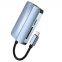 Aluminum Alloy USB Hub 8 in 1 Hub HDMI*1+RJ45+USB3.0*1+USB2.0*1+micro SD*1+SD*1+PD*1+PD2.0*1