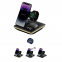 Automatic Lifting 3-in-1 Wireless Charging Fast Wireless Charger with LED Light Mobile Phone Earphone Watch Wireless Charging