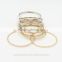2016 Latest Design Bracelet,Silver Gold Plated Multilayer Charm Bracelet