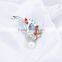Latest Style jewelry Fashion brooch bouquet with crystal rhinestone silver brooch pin