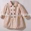 cream and pick color double-breasted suit fashion baby girl winter clothes