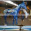 Amusement park fiberglass life size animal horse statues