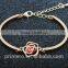 Wholesale Jewelry Women Fashion Cute Flower Crystal Party Chain Link Bracelets Bangles
