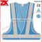 Manufacturer cheap blue mesh safety vest with polyester reflective tape