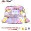 hot sell fashion designer cotton colorful printed custom bucket hat