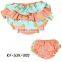 Lovely baby clothing gold dot ruffle bloomer cotton underwear wholesale