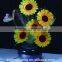 Led fiber optic sunflower pot home decoration artificial flower pot