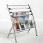 metal magazine and newspaper brochure display rack