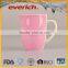 Pink wholesale custom cheap christmas ceramic mug
