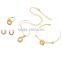 Environmental gold plated zinc alloy rhinestone water drop shaped 4 pieces fashion jewelry set                        
                                                                                Supplier's Choice