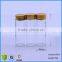 Clear Wide Mouth Straight Wall Glass Packaging Bottle With Airght Aluminum Caps
