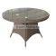 RATTAN TABLE WITH OUTDOOR TEAK WOODEN TOP