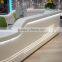 modern curved artificial stone reception desk