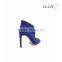 OS88 2015 royal blue suede upper citi trends toe post high heel sandals for women