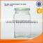 Clear different size square glass coffee bean storage jar with glass lid