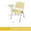 school used student study table and chairs with writing pad