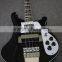 4 string R.K.B neck through body electric bass guitar in high glossy black finish