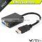 23cm black standard HDMI male to VGA female adapter cable with audio out for laptop