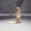 25cm height female left wooden hand beech wood with round wooden base an articulated hand