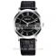 Cheap china manufacturer thin case leather man watch