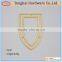 Custom the shield shape metal logo for handbags accessory