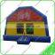 Fairground rides children place inflatable bouncer castle
