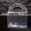 Clear plastic display box with hanger