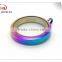 Rainbow Color! Hot Christmas gift large floating locket charms necklace magnetic stainless steel glass pendant Memory Locket