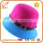 Wholesale handmade fedora felt hat stylish multi color felt hillbilly hat for women                        
                                                                                Supplier's Choice