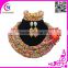 Wedding party popular jewelry sets nigerian crystal beads fashion beads chunky necklace for ladies