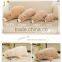 lovely cartoon stripe cloth lying beige brown polar bear plush toy doll sleeping cushion pillow