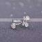 Girls bowknot heart earring cute stud earring jewelry rhodium earring