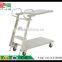 TJG CHINA Storage Warehouse Shelves To Cooperate With Steel Folding Table Trolley Movable Double Truck